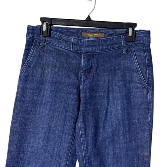 The Limited Women Flare Jeans Size 4 Classy Wide Leg Low Rise Y2K Retro Hippie - Picture 2 of 7